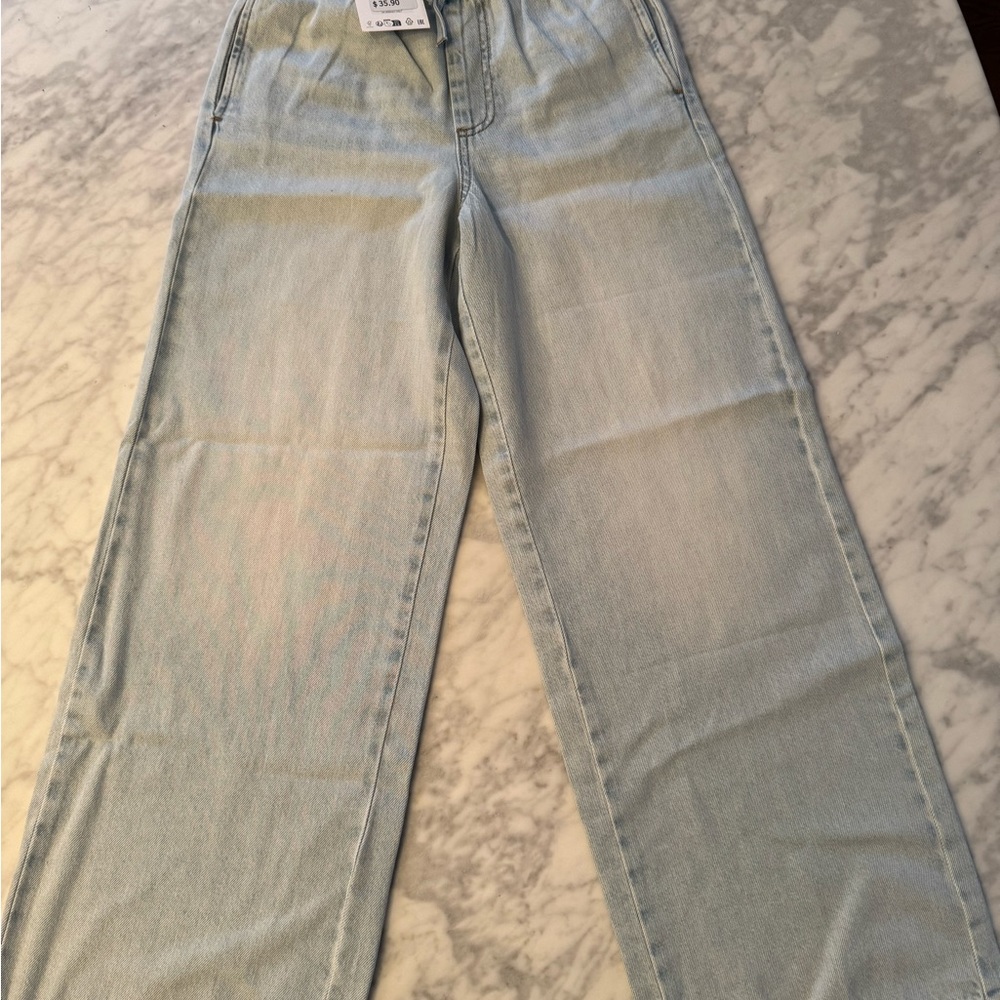 Zara Sky Blue Wide Leg Pants